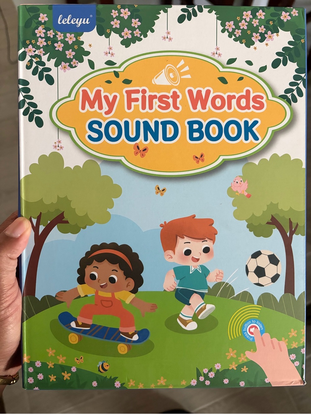 My First Words Sound Book - Colorful Kids Sound Book (Green, Blue, Orange)
